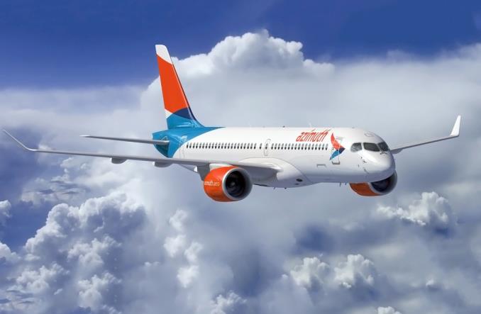 Airbus A220 в ливрее АК "Азимут"