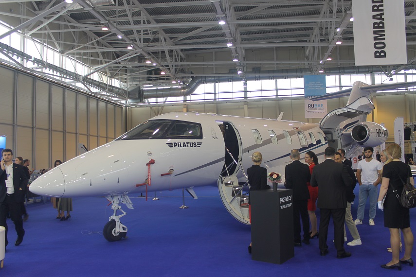 Бизнес-джет Pilatus PC-24 на выставке RUBAE-2021
